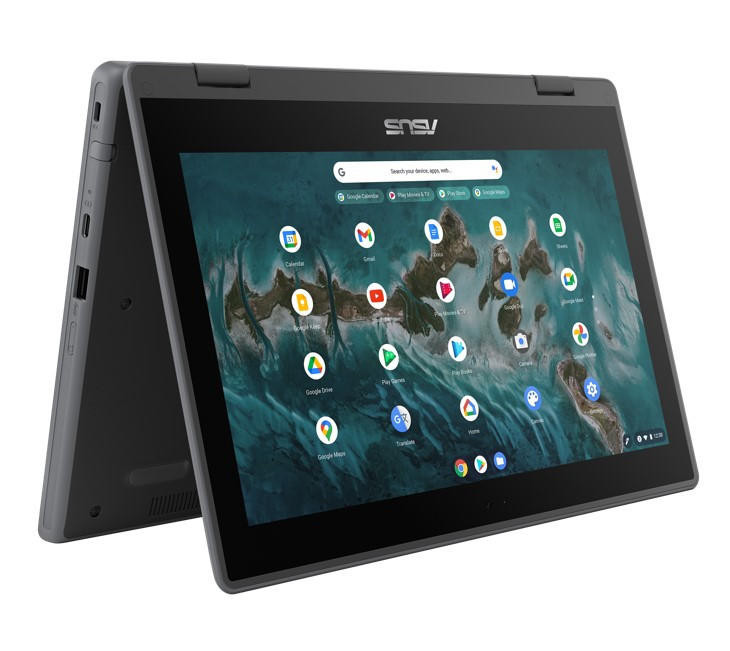 ASUS Chromebook Flip CR1 11.6' Touch Rugged Intel Celeron N4500 4GB 32GB Chrome OS Dual Camera Pen Stylus WiFi6 1YR  Student Convertible Laptop