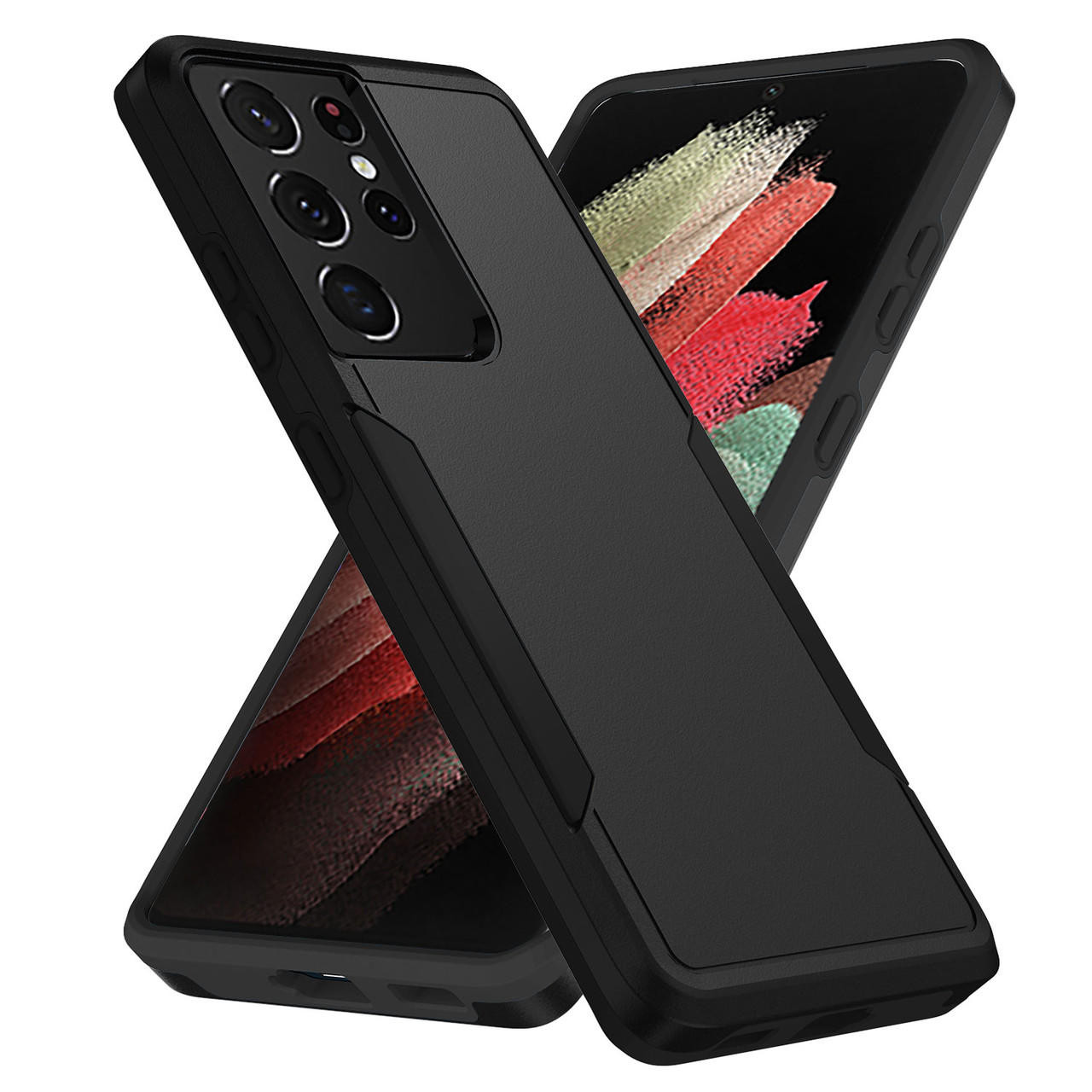  PHONIX Samsung Galaxy S21 Ultra Armor Light Case - Black, Military-Grade Drop Protection, Scratch-Resistant, Enhanced Camera Protection 