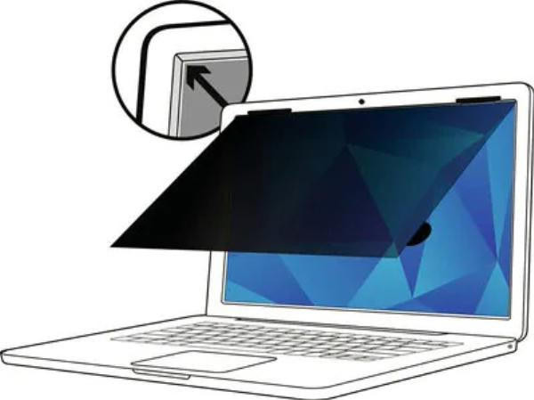 3M Touch Privacy Filter for 15.6in Laptop with 3M COMPLY Flip Attach, 16:9, TF156W9B