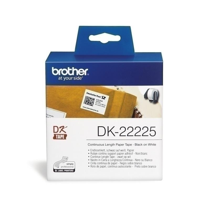  BROTHER DK22225 White Roll 