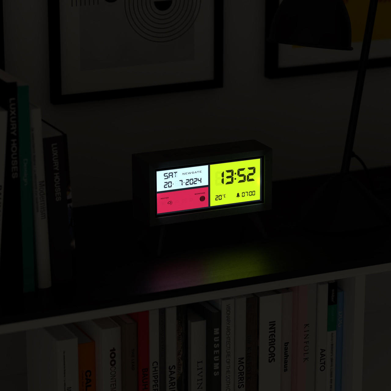  Newgate Spectronoma Lcd Alarm Clock Matte Black 