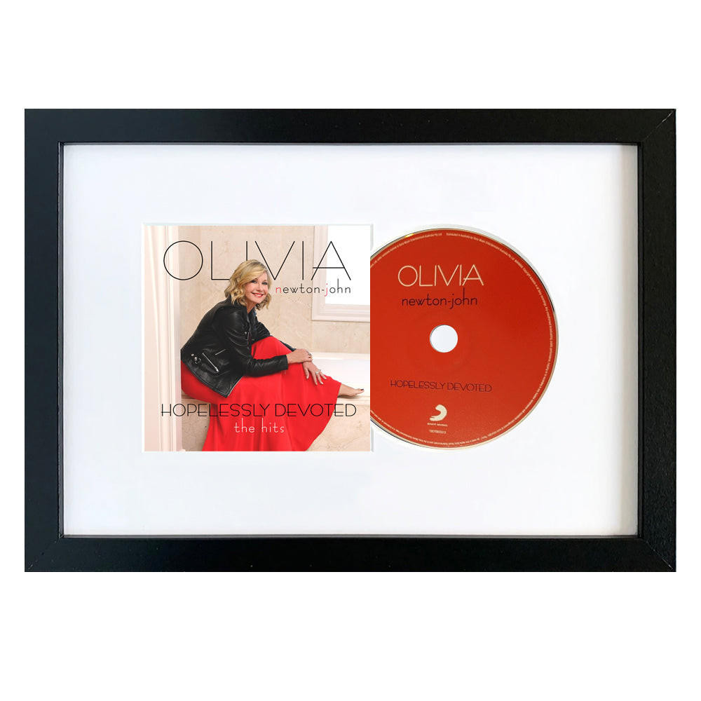 CD Art Olivia Newton-John-Hopelessly Devoted - The Hits CD Framed Album Art