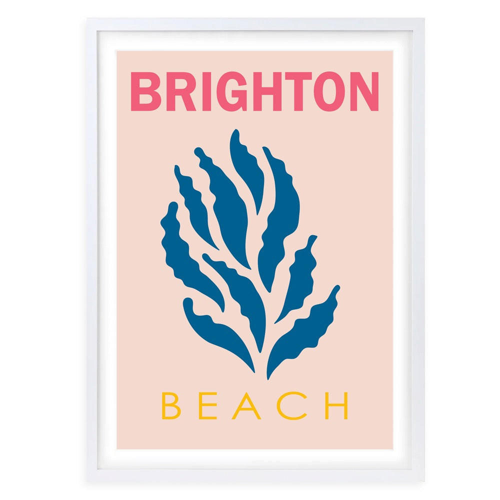  Wall Art's Brighton Beach Large 105cm x 81cm Framed A1 Art Print 