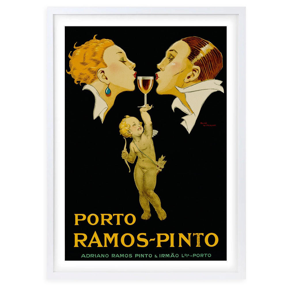  Wall Art's Porto Ramos Pinto Large 105cm x 81cm Framed A1 Art Print 