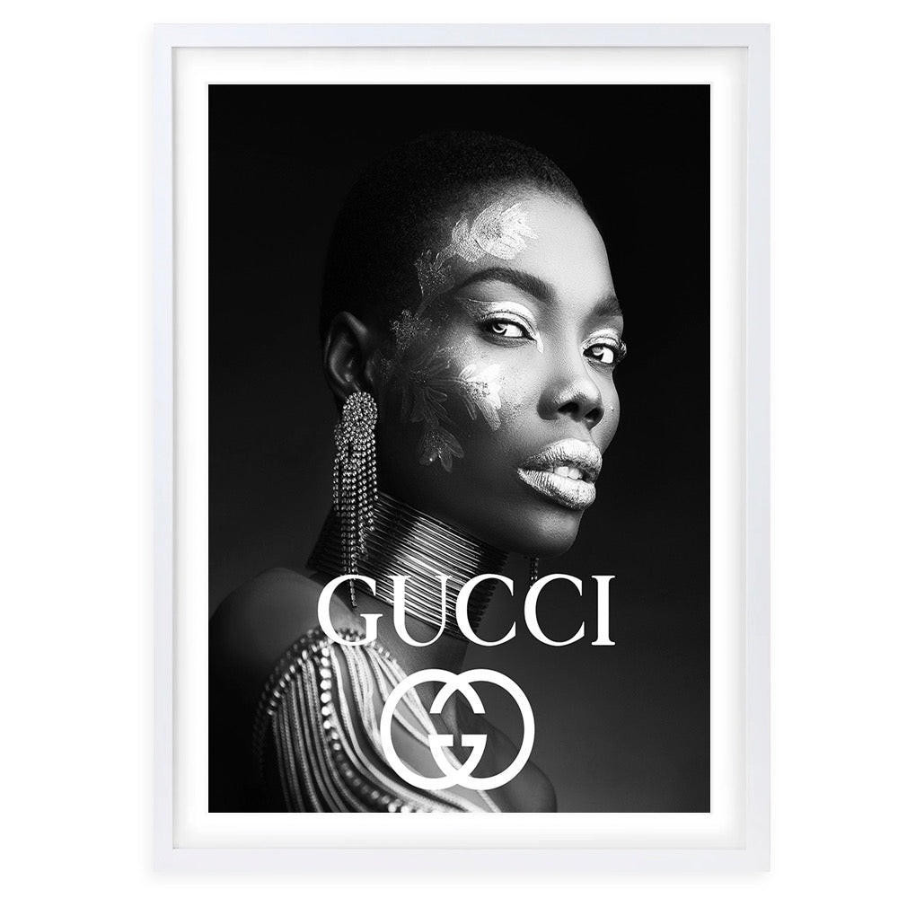  Wall Art's Gucci Face Framed A1 Art Print 