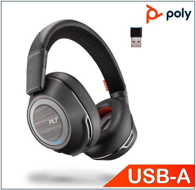 POLYCOM POLY-P Voyager B8200 UC headset, Black, Bluetooth, 4 Mics, Dual-mode ANC, Mute Alert, Smart sensors, SoundGuard, up to 24 hrs **PROMO** 