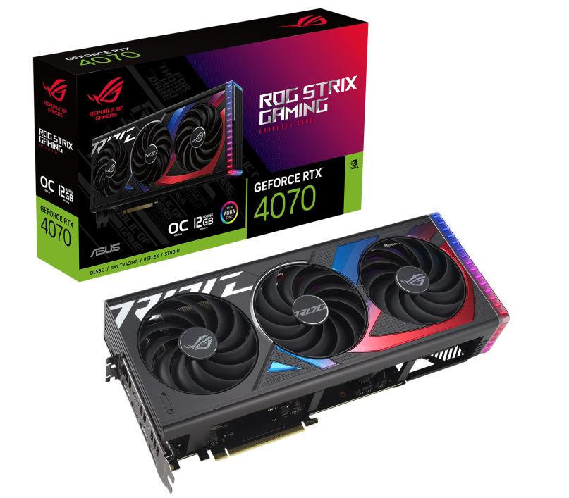 ASUS nVidia GeForce ROG-STRIX-RTX4070-O12G-GAMING 12GB GDDR6X OC Edition