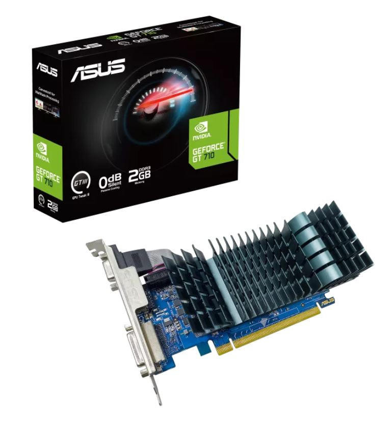 ASUS nVidia GeForce GT710-SL-2GD3-BRK-EVO 2GB DDR3 EVO Low-profile Graphics Card