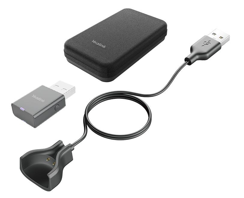 YEALINK Portable Accessory Kit for WH63/67, Carry Case, Charging Cable, WDD60 DECT Dongle