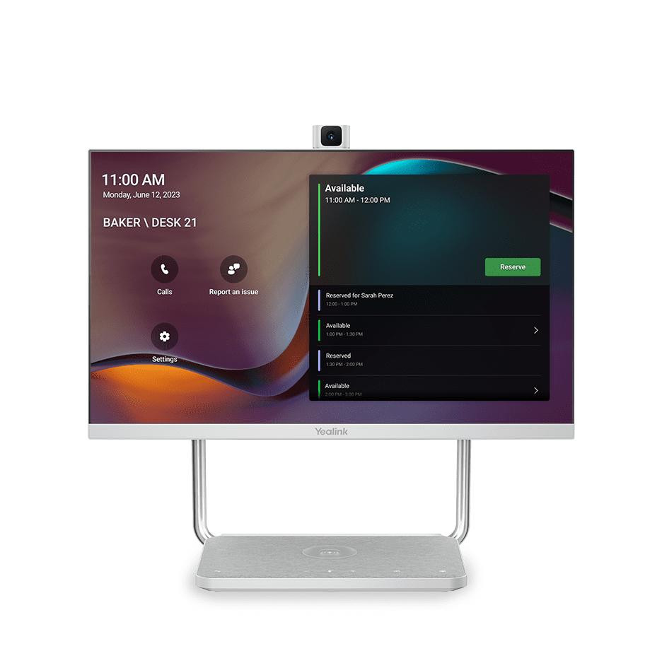 YEALINK A24 DeskVision 24' Teams Display lay For Personal Collaboration, 24' Touch Display lay, 4K Camera, Built In Speakers, Works As Second Display lay