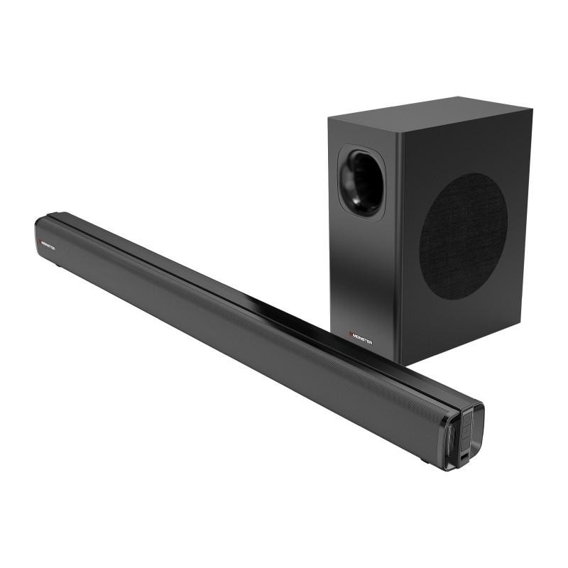  MONSTER 2.1 Channel 80-Watt Soundbar with Wireless Subwoofer 