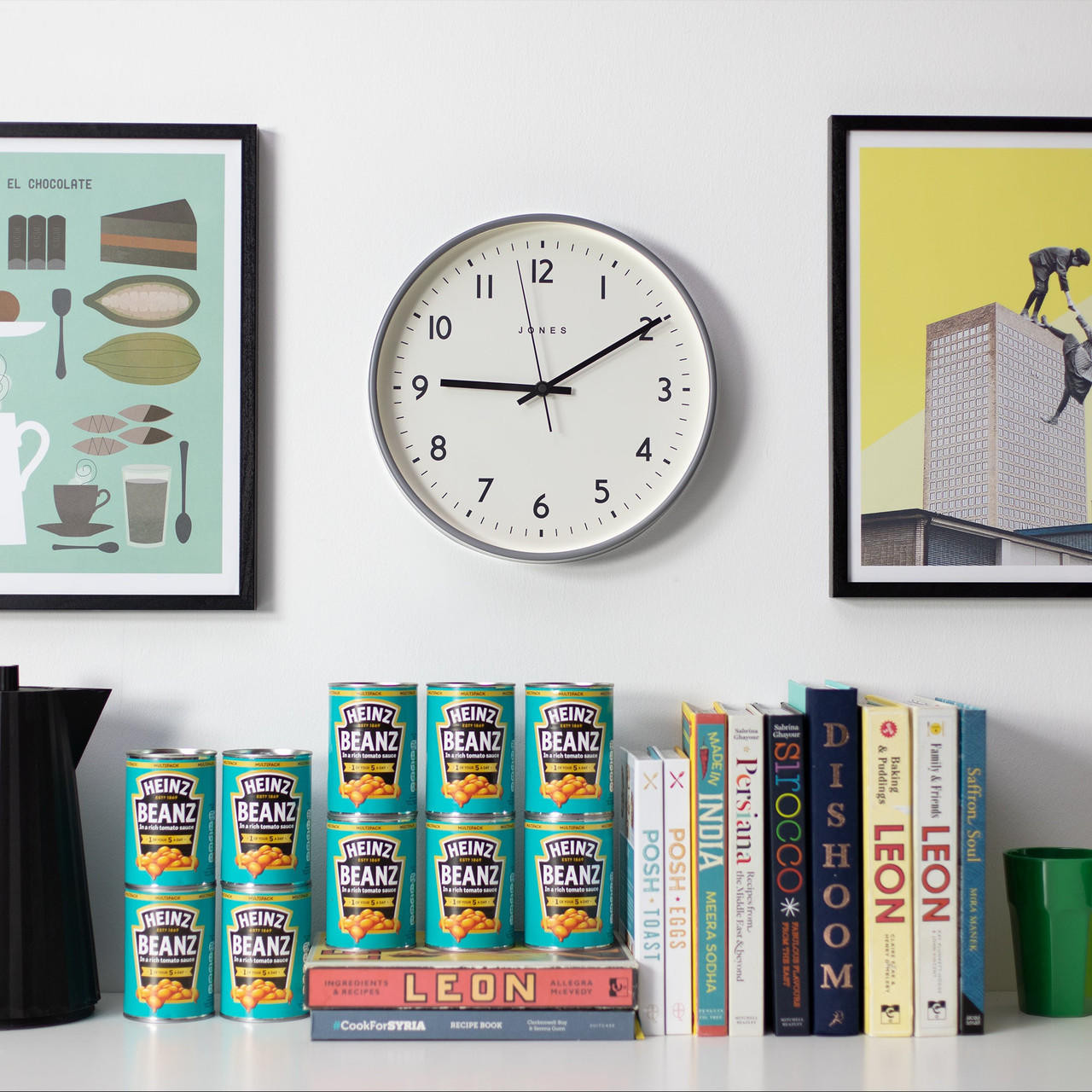 Newgate Jones Jam Clock Matte Elephant Grey 