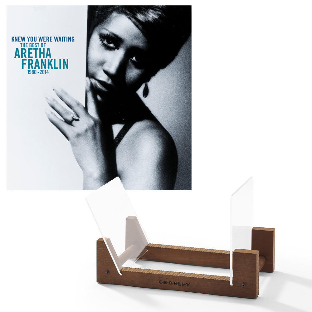 Sony Music Aretha Franklin Knew You Were Waiting: The Best Of Aretha Franklin 1980-2014 Vinyl Album & Crosley Record Storage Display lay Stand 