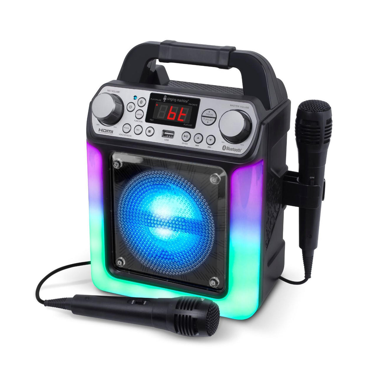 SINGING MACHINE Singing Machine HDMI Groove Mini Portable Karaoke System with Bluetooth 
