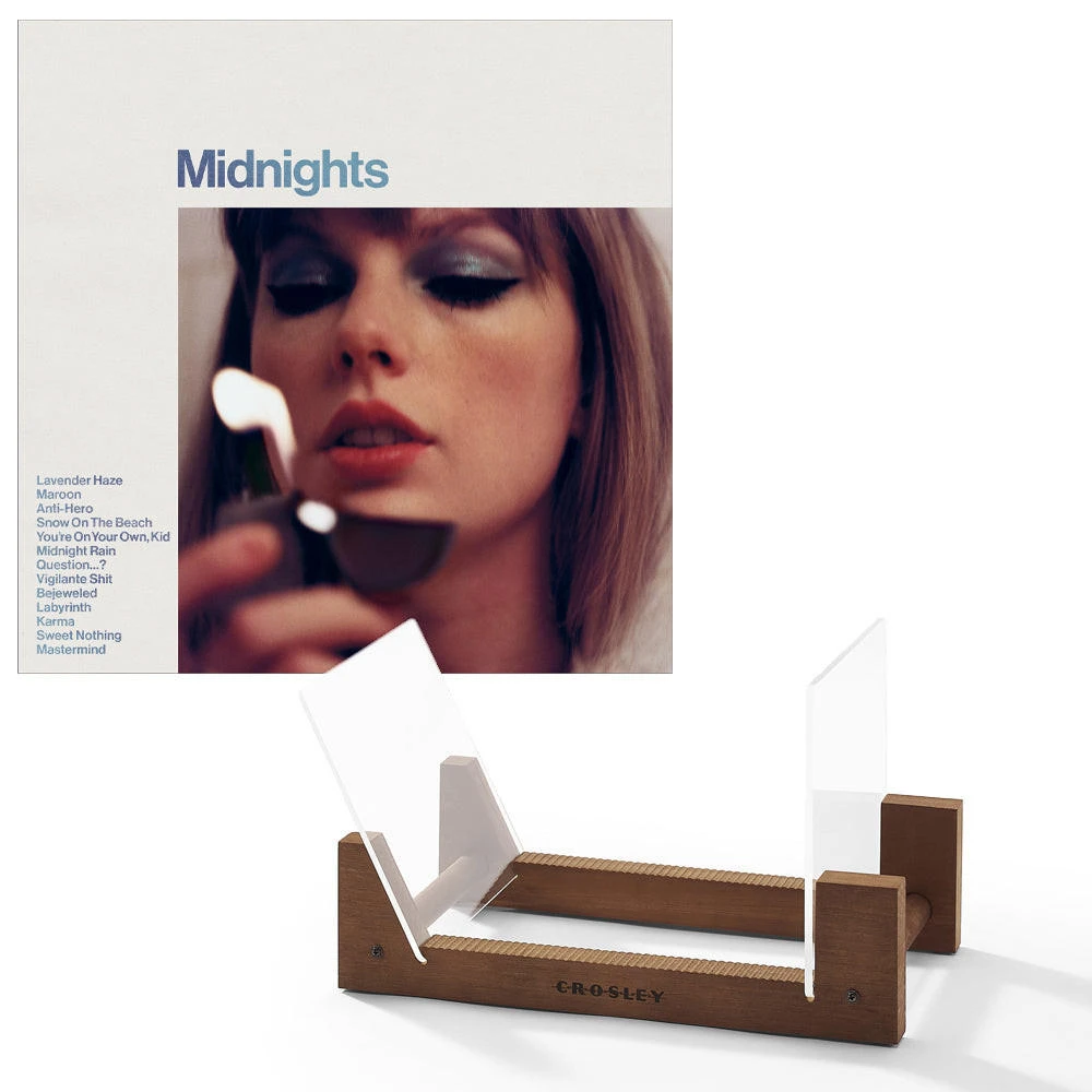 UNIVERSAL MUSIC Taylor Swift Midnights Vinyl Album & Crosley Record Storage Display lay Stand