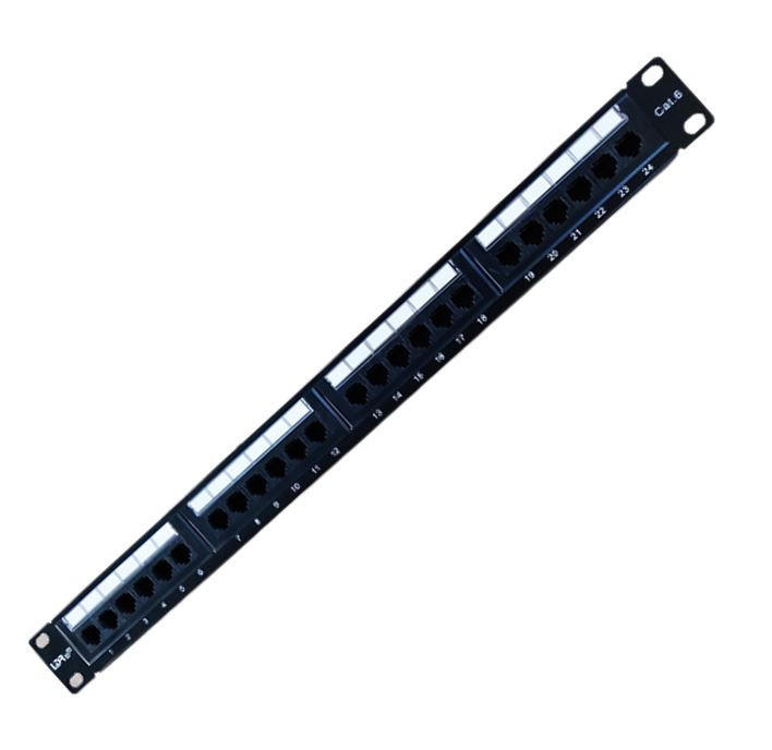  LDR 24 Port Cat6 Patch Panel Rack Mount - 1U 