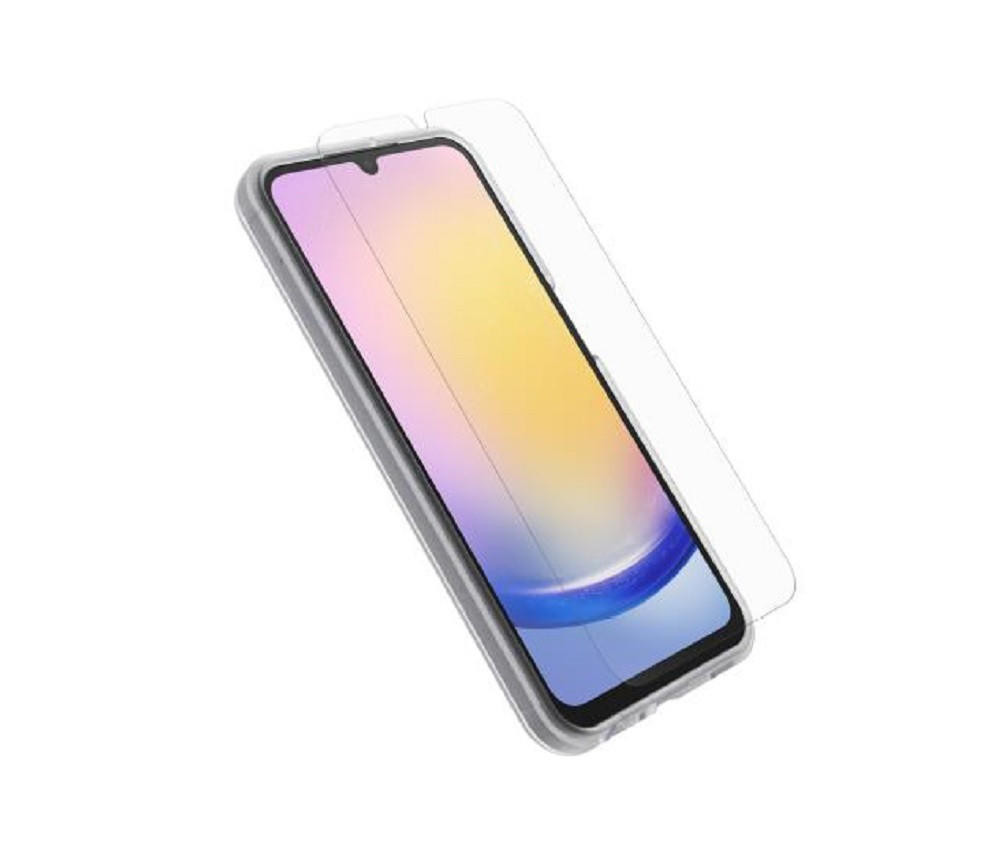 OTTERBOX React Case With Otter Glass Samsung Galaxy A25 5G - Clear (78-81271), DROP+ Military Standard Case,Wireless Charging Compatible, Drop defense