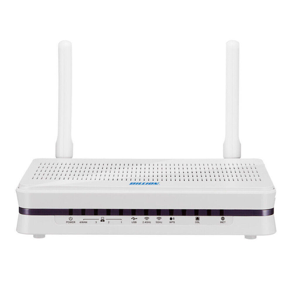  BILLION BiPAC8207AX V/ADSL2+ Wi-Fi 6 AX1500 VPN Firewall Router, Dual-band Wireless Access Point And 4-port Gigabit Ethernet LAN, White 