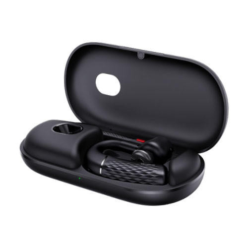  YEALINK BH71 Bluetooth Wireless Mono Headset, Black, Includes Carrying Case, Black, USB-C to USB-A Cable, 10H Talk Time, 3 Size Ear Plugs 