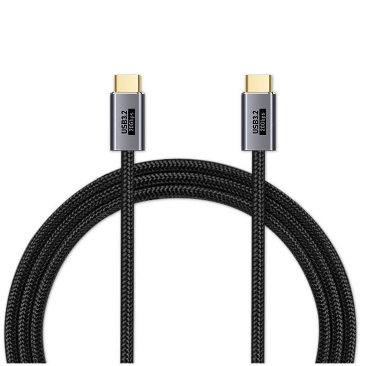  PISEN Braided USB-C to USB-C (3.2 Gen2) Cable (1M) - Black, 5A/100W PD, 20Gbps Data Transfer Speed,8K@60Hz Video,Best for Laptop & other USB-C devices 