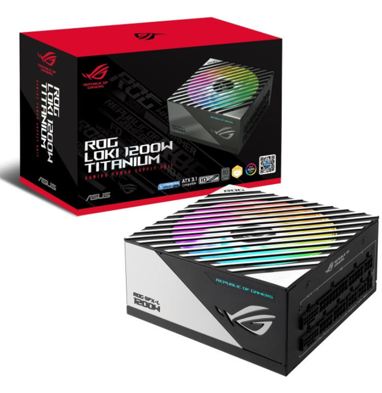  ASUS ROG-LOKI-1200T-SFX-L-GAMING 1200W 80 PLUS Titanium PSU. Japanese Capacitors.120mm Fan. ROG Heatsink.Dual Ball Fan Bearings, 10YW 