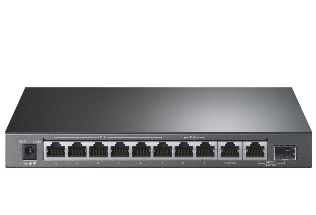 TP-LINK TL-SG1210PP 10-Port Gigabit Desktop Switch with 6-Port PoE+ and 2-Port PoE++