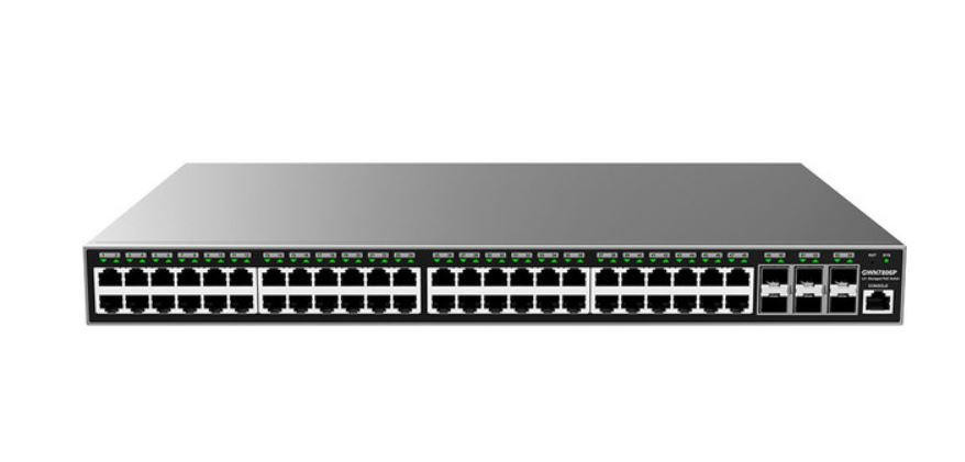 GRANDSTREAM IPG-GWN7806P Smart dynamic PoE output to power IP phones, IP cameras, Wi-Fi access points and other. PoE endpoints.
