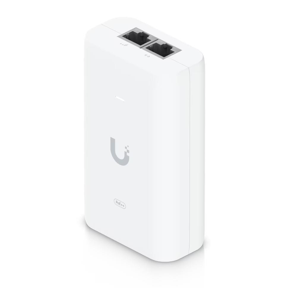 UBIQUITI U-PoE++ Adapter, Can power UniFi PoE++ Devices With Wireless Mesh Applications, Or Offload PoE Switch Power Dependencies, Max. PoE+ Watta 60W