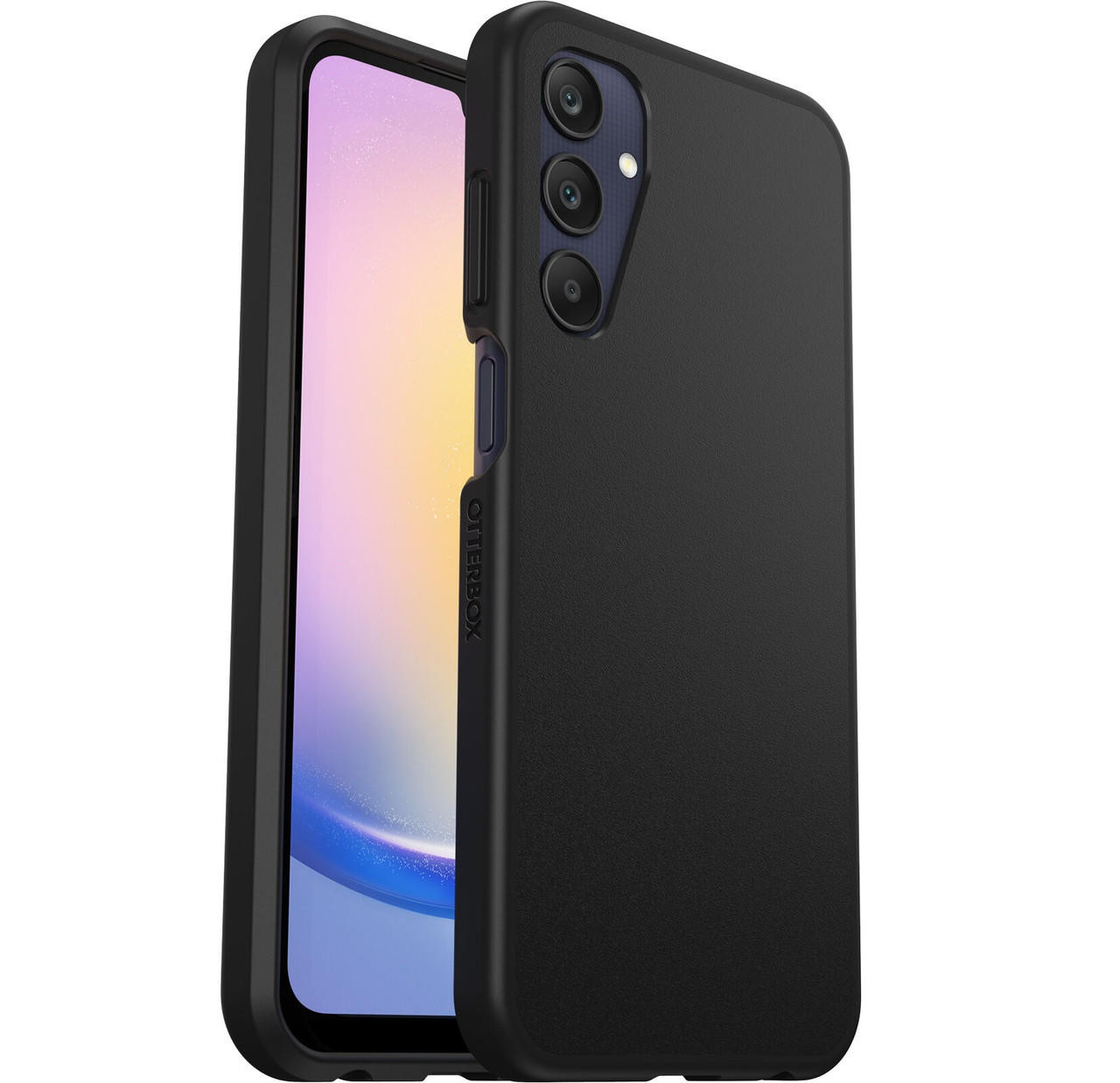 OTTERBOX React Samsung Galaxy A25 5G Case - Black (77-94113), DROP+ Military Standard, Raised Edges, Hard Case, Wireless Charging Compatible