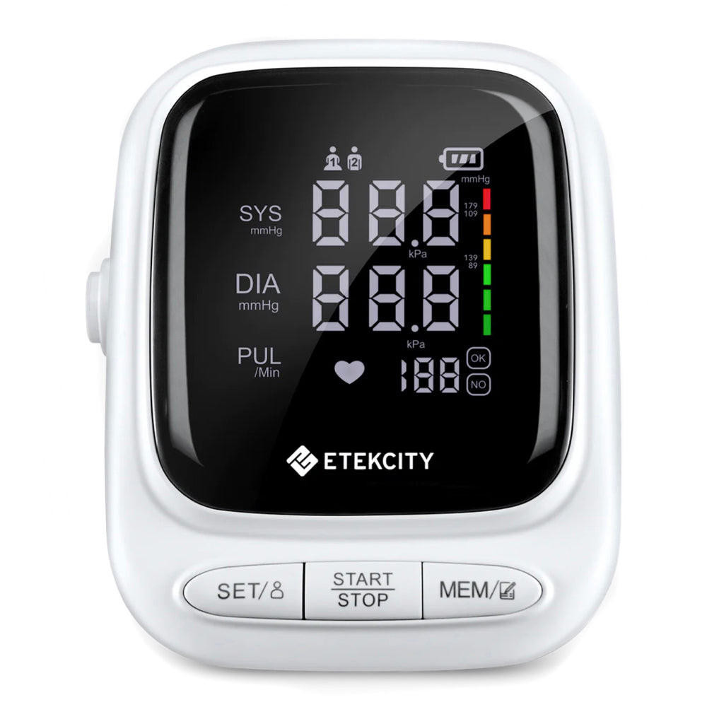  Etekcity Digital Body Weight Bathroom Scale, Black & Etekcity Smart Blood Pressure Monitor, White Bundle 