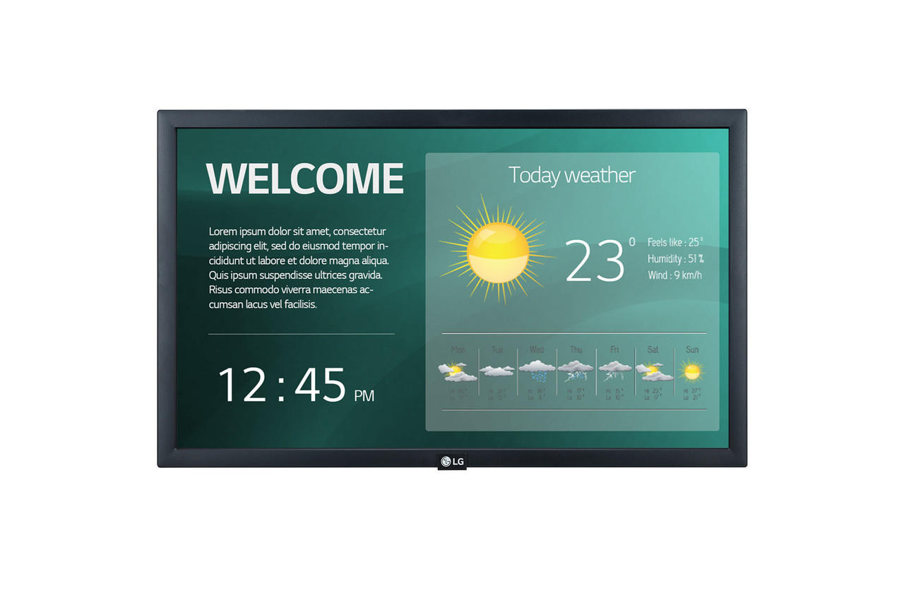 LG LG 22SM3G 22 FHD 250NITS 10001 CONTRAST WEBOS 4.1 DIGITAL SIGNAGE DISPLAY