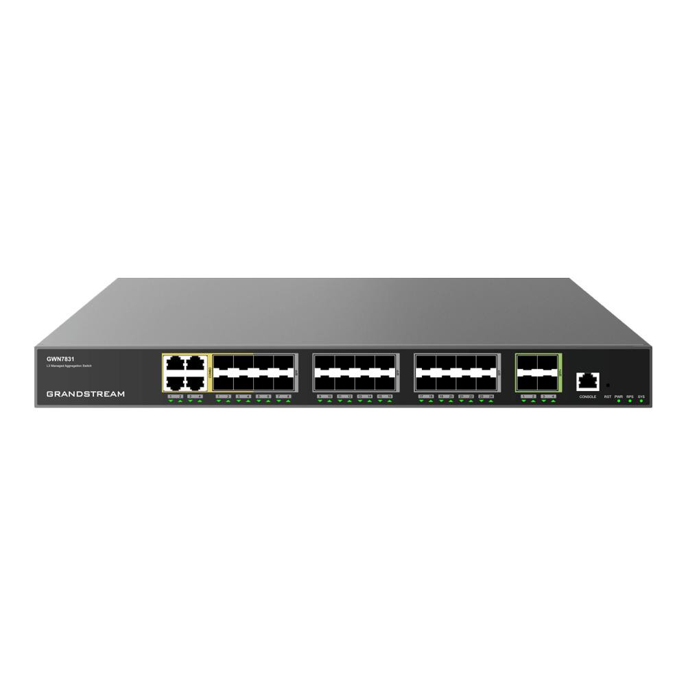 GRANDSTREAM Enterprise Layer 3 Managed Aggregation Switch 20 x SFP 4 x SFP/GigE Combo 4 x SFP