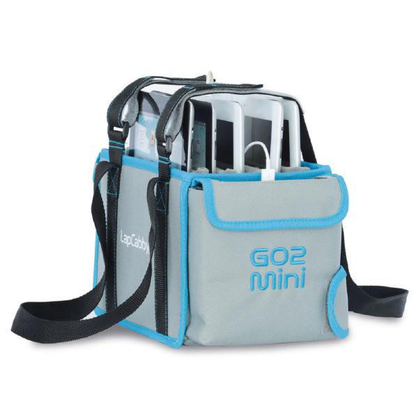 LAPCABBY LapCabby GO2 Mini Kit | 5-Device USB-C / USB-A Charging Portable Basket for Tablets, iPads, Phones up to 13" Vertical - 5x3-in-1 cable set included