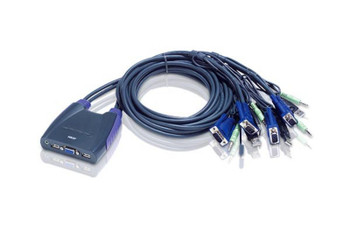 ATEN 4 Port USB VGA Cable KVM Switch with audio, 1.8M Cable, Video DynaSync, mouse and keyboard emulation - L-KVA-CS-64U shop at AUSTiC 3D Shop