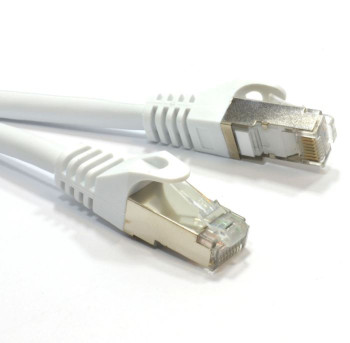 ASTROTEK CAT6A Shielded Cable 3m Grey/White Color 10GbE RJ45 Ethernet Network LAN S/FTP LSZH Cord 26AWG PVC Jacket