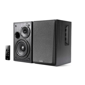 EDIFIER R1580MB - 2.0 Lifestyle Active Bookshelf Bluetooth Studio Speakers Black /BT4.0/AUX/Bass/Dual Microphone Input for Social Events and Meetings