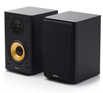 EDIFIER R1000T4 Ultra-Stylish Active Bookself Speaker - Uncompromising Sound Quality for Home Entertainment Theatre - 4inch Bass Driver Speakers BLACK
