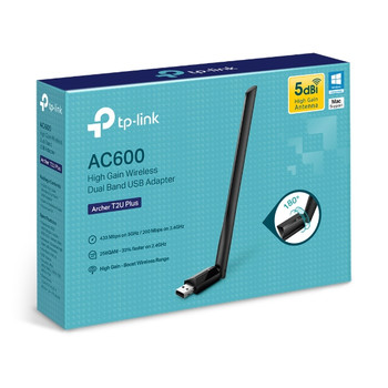 TP-LINK Archer T2U Plus AC600 High Gain Wireless Dual Band USB Adapter - L-NWTL-ARCHERT2UPLUS shop at AUSTiC 3D Shop