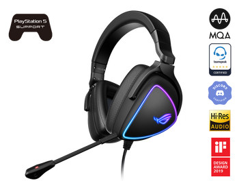 ASUS ROG Delta S Lightweight USB-C Gaming Headset with AI noise-canceling mic, MQA rendering technology, RGB lighting, PC, Switch & PS5 - L-SPA-ROG-DELTA-S shop at AUSTiC 3D Shop