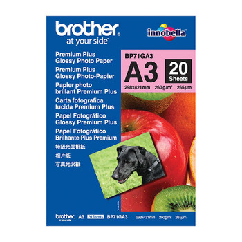 Papier Jet D'encre Brother BP60MA - Format A4 (210x297 Mm) - Blanc Mat - 25 Feuilles - 145 G/m² - 7