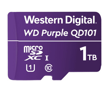 WESTERN DIGITAL Digital WD Purple 1TB MicroSDXC Card 24/7 -25°C to 85°C Weather & Humidity Resistant for Surveillance IP Cameras mDVRs NVR Dash Cams Drones