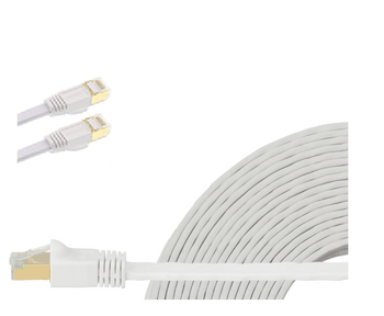 EDIMAX 1m White 40GbE Shielded CAT8 Network Cable - Flat 100% Oxygen-Free BAre Copper Core, Alum-Foil Shielding, Grounding Wire, Gold Plated RJ45 - L-CBE-EA8-010SFW shop at AUSTiC 3D Shop