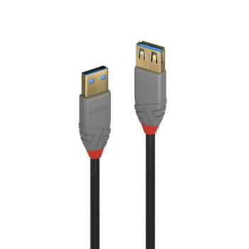 LINDY 1m USB3 A Ext Cable Anthra Line