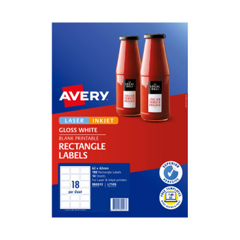 AVERY Rect L7109 18Up Pack of 10