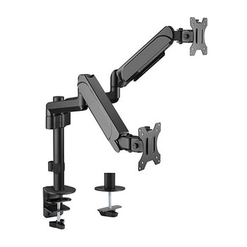 BRATECK Dual Monitors Pole-Mounted Gas Spring Monitor Arm Fit Most 17'-32' Monitors Up to 9kg per screen VESA 75x75/100x100 - L-MABT-LDT48-C024 shop at AUSTiC 3D Shop