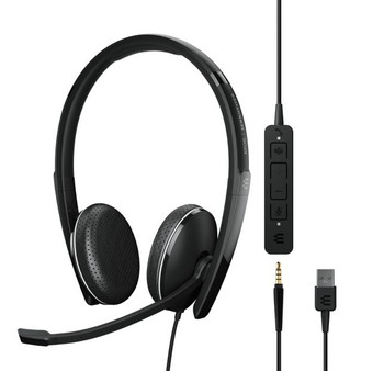 SENNHEISER | Sennheiser ADAPT 165T USB II On-ear, double-sided USB-A headset, 3.5 mm jack and detachable USB cable with in-line call control - L-SPS-ADAPT165T-USB-II shop at AUSTiC 3D Shop