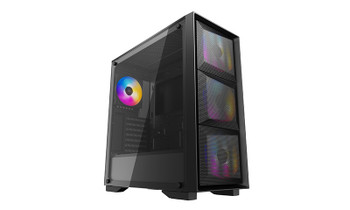 DEEPCOOL MATREXX 50 MESH 4FS E-ATX Case, Tempered Glass Panel, High Airflow, 4x Pre-Installed Fans LED, Tri-Colour - L-CAD-MATREXX50MESH4FS shop at AUSTiC 3D Shop