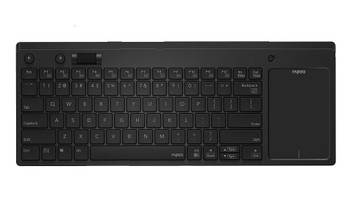 RAPOO K2800 Wireless Keyboard with Touchpad & Entertainment Media Keys - 2.4GHz, Range Up to 10m, Connect PC to TV, Compact Design - L-KBRP-K2800-BLK shop at AUSTiC 3D Shop