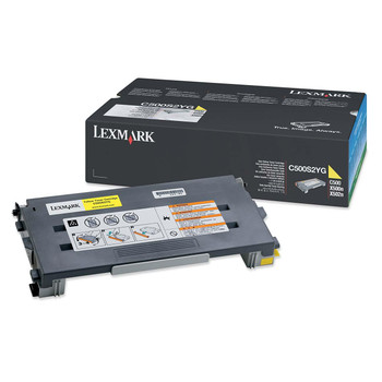 LEXMARK C500S2YG YELLOW TONER YIELD 1500 PAGES FOR C500 X500 X502N