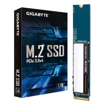GIGABYTE M.2 SSD 1TB, PCI-E 3.0 x4, NVMe 1.4, 3400 MB/s Read, 3200 MB/s Write, 600 TBW, 5 Year Warranty